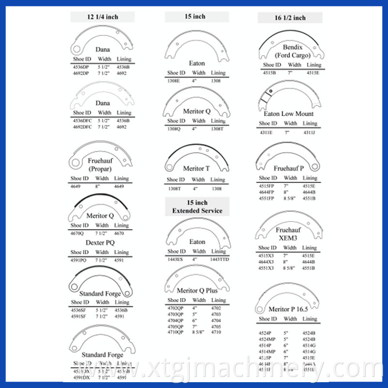 manufacturer brake lining MC807960 41039-Z5012 MC807948 for japanese